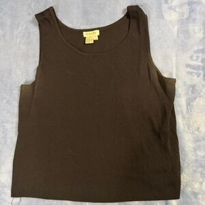 Vintage Black gardy cropped tank top Size L‎